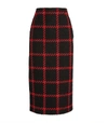 ALESSANDRA RICH CHECK TWEED MIDI SKIRT,15275498