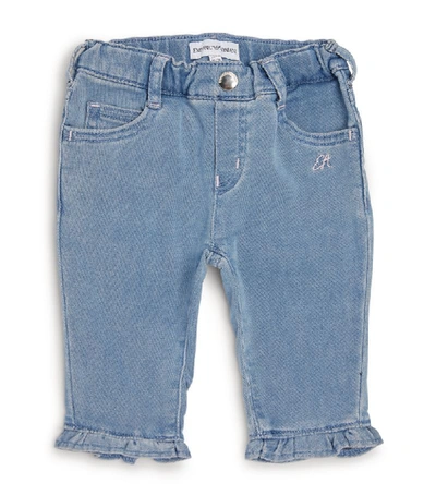 Emporio Armani Babies' Ruffle Jeans (6-36 Months) In Blue