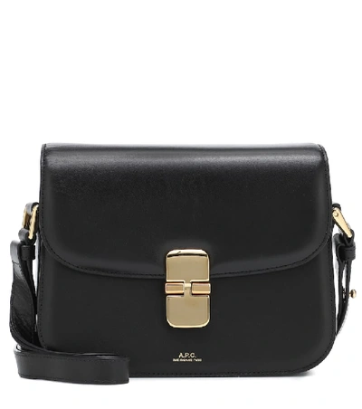 Apc Grace Leather Shoulder Bag In Black