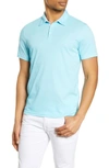Zachary Prell Caldwell Pique Regular Fit Polo In Turquoise