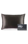 Slip For Beauty Sleep Pure Silk Pillowcase In Charcoal