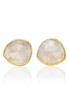 Monica Vinader 'siren' Semiprecious Stone Stud Earrings (nordstrom Exclusive) In Gold/ Moonstone