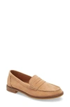 Sperry Seaport Penny Loafer In Tan Nubuck Leather