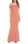 Katie May Legacy Crepe Mermaid Gown In Rosewood