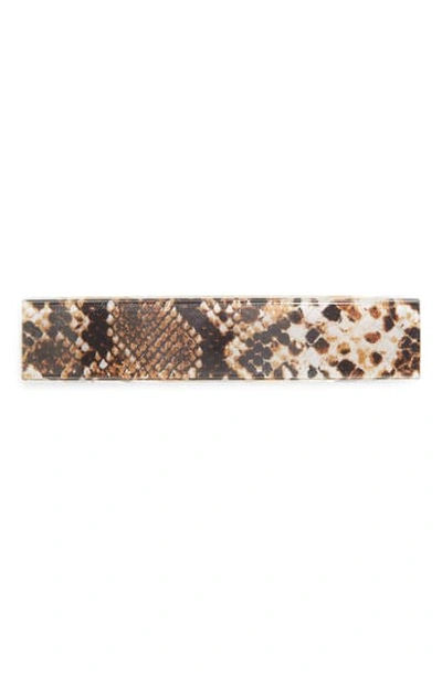 France Luxe Rectangle Barrette In Anaconda