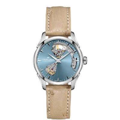 Hamilton Jazzmaster Open Heart Lady Auto In Blue