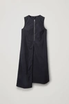 Cos Asymmetric Layered Dress In Blue
