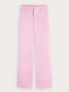 SCOTCH & SODA CROPPED PINK CREPE TROUSERS,156396