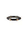 Armenta Women's Rose World Sterling Silver, 14k Rose Gold, Champagne Diamond & Black Enamel Stack Band In Black