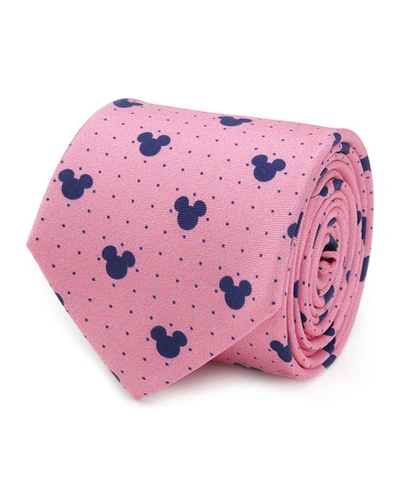 Cufflinks, Inc Men's Mickey Mouse Dot Silk Tie In Pink