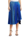 CEDRIC CHARLIER METALLIC LUREX PLEATED MIDI SKIRT,0400010664623