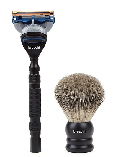 Brocchi 2-piece Smooth Shave Kit In Black
