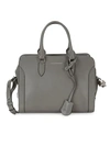 ALEXANDER MCQUEEN PEBBLED LEATHER BOXED SATCHEL,0400010983262