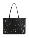 ALEXANDER MCQUEEN EMBELLISHED LEATHER TOTE,0400011345870