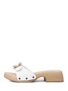 ROGER VIVIER MULE VIV CLOGS WHITE,11322962