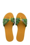 Havaianas Women's You St. Tropez Tropical-print Flip Flops In Burnt Yellow
