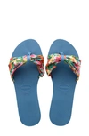 Havaianas Women's You St. Tropez Tropical-print Flip Flops In Steel Blue