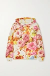 DRIES VAN NOTEN FLORAL-PRINT COTTON-JERSEY HOODIE