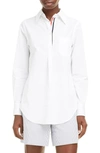 Thom Browne White Classic Button-down Point Collar Shirt In White