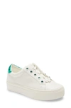 Kurt Geiger Liviah Platform Sneaker In White/ Black Leather