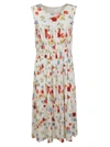 ERMANNO SCERVINO SLEEVELESS PLEATED FLORAL DRESS,11323429