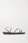 Ancient Greek Sandals Kansiz Faux Leather Sandals In Black
