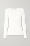 LOEWE ASYMMETRIC RIBBED-KNIT SWEATER