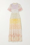 NEEDLE & THREAD + JASMINE HEMSLEY CHAKRA SEQUIN-EMBELLISHED TULLE GOWN