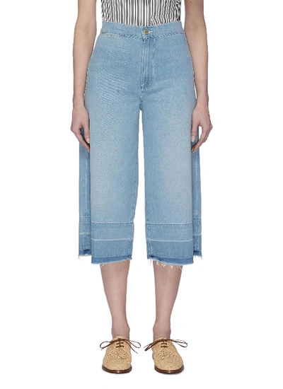 Frame Light Wash Culotte Jeans In Blue