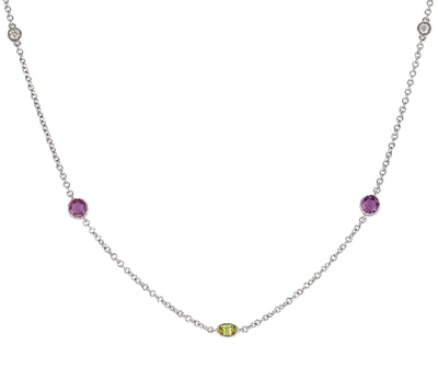Lo Spazio Jewelry Lo Spazio Yellow, Pink Sapphire And Diamond Necklace In Yellow_pink