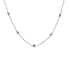 LO SPAZIO JEWELRY LO SPAZIO YELLOW SAPPHIRE AND DIAMOND NECKLACE,LSGEMC1004