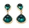 LO SPAZIO JEWELRY LO SPAZIO EDEN ROCK VERDE EARRINGS,LSEAR1004