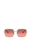 Ray Ban Square 1971 Washed Evolve Sunglasses Bronze-copper Frame Red Lenses 54-19 In 9151aa
