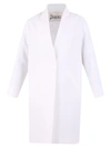 Herno Inverted-lapel Single Breasted Coat In White
