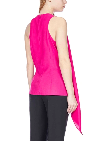 Ami Alexandre Mattiussi Asymmetrical Top Lightweight Wool In Pink