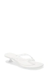 Sigerson Morrison Women's Jewel Kitten-heel Sandals In White/ Clear