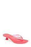 Sigerson Morrison Iconic Kitten Heel Flip Flop In Neon Pink