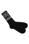 VERSACE FIRST LINE FIRST LINE STRIPE CREW SOCKS,ICZD002IK0203