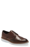 Johnston & Murphy Casteel Wingtip In Mahogany Italian Calf