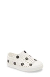 Native Shoes Kids' Jefferson Water Friendly Perforated Slip-on In Jiffy Dots/ Shell White