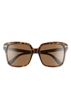 TOM FORD FAYE 56MM POLARIZED SQUARE SUNGLASSES,FT0788W5652H