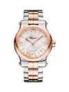 Chopard Happy Sport 18k Rose Gold, Stainless Steel & Diamond Bracelet Watch