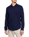 Rails Men's Wyatt Solid Cotton Sport Shirt In Indigo
