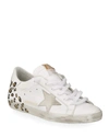 GOLDEN GOOSE SUPERSTAR LEOPARD LOW-TOP SNEAKERS,PROD231040415