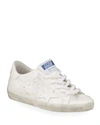 GOLDEN GOOSE SUPERSTAR OSTRICH-STAMPED COURT SNEAKERS,PROD231040383