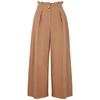 PALONES BROWN WIDE-LEG COTTON-BLEND TROUSERS,3826257