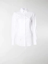 THOM BROWNE LACE-UP BACK LONG SLEEVE BUTTON DOWN POINT COLLAR SHIRT IN SOLID POPLIN,12476237