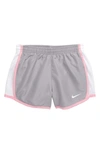 Nike Kids' 'tempo' Dri-fit Athletic Shorts In Atmosphere Grey