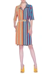 AKRIS PUNTO PARASOL STRIPE SHIRTDRESS,744800070445