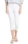 Frame Le High Pedal Pusher Denim Shorts In Blanc